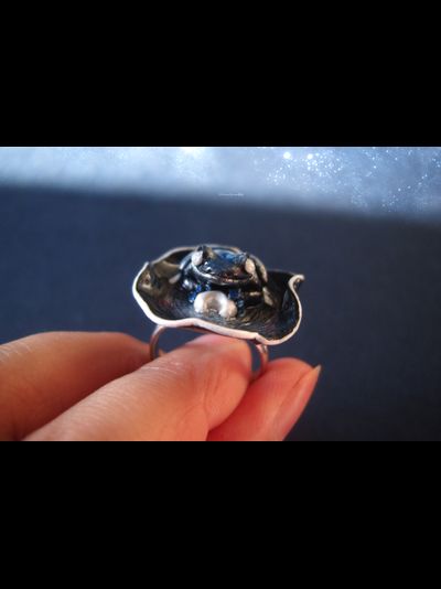 Мистическое кольцо с лягушкой "Лунная принцесса"