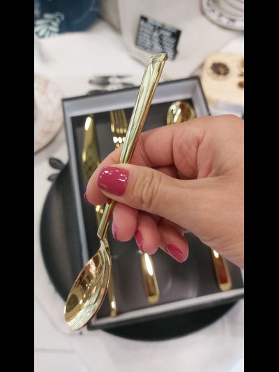 Набор столовых приборов, 4 предмета, золото