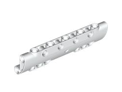 Technic, Panel Curved 11 x 3 with 10 Pin Holes through Panel Surface, White (11954 / 6043318)