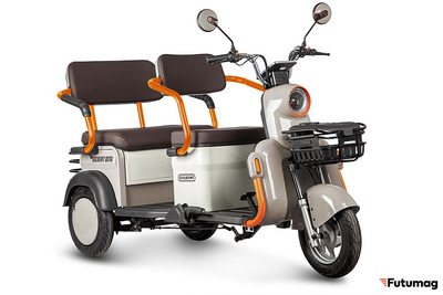 Электротрицикл Rutrike Gelbert Beta 48V/60V 800Вт бежевый