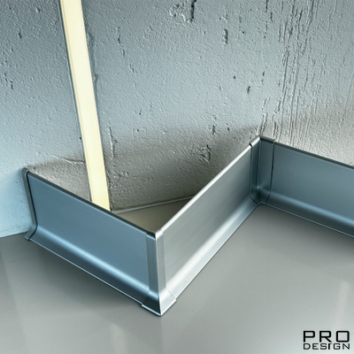 Плинтус SYMETRIC L- образный Анодированный серебро