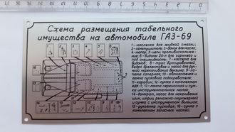 табличка размещения табельного имущества газ 69