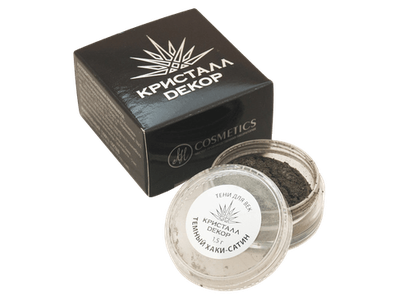 Тени для век "Тёмный хаки-сатин", Кристалл Декор