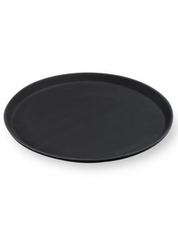 Поднос прорезиненный d=40 см, чёрный