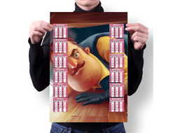 Календарь настенный Привет Сосед/ Hello Neighbor №3