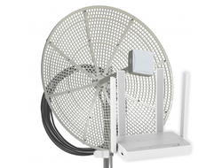 DS-4G-24M L4-2.4-5 Комплект WiFi 3G/4G - зеркально-параболическая антенна 1700-2700 МГц MIMO 24 дБ со встроенным модемом, USB кабель 10 м, Wi-Fi роутер 2.4/5 ГГц, LAN-4, узел крепления