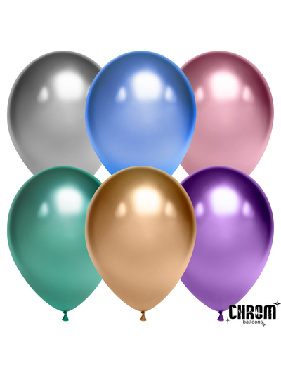 Шар 12"/30см Хром, ВП, 50 шт