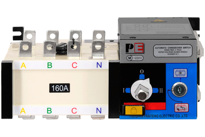 Реверсивный рубильник АВР (устройство автоматического ввода резерва) SHIQ5-160 4P, 019924