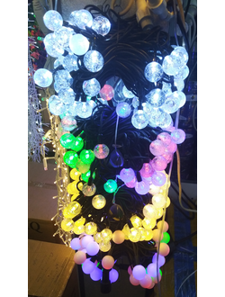 Гирлянда "Шарики" уличная нить каучук IP65