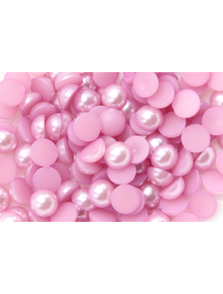 Полубусины 6 мм, цвет сиренево-розовый