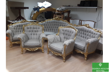 Обивка итальянского гарнитура жаккард
