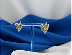 Швензы с английским замком, латунь, покрытие позолота, размер 17*15 мм