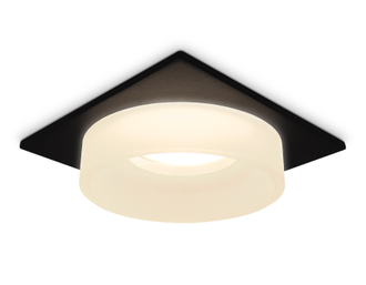 Встраиваемый светильник Ambrella MR16 GU5.3 max10W квадр 92(70)x45 черн песок/белый мат TECHNO SPOT TN1316 SBK/FR