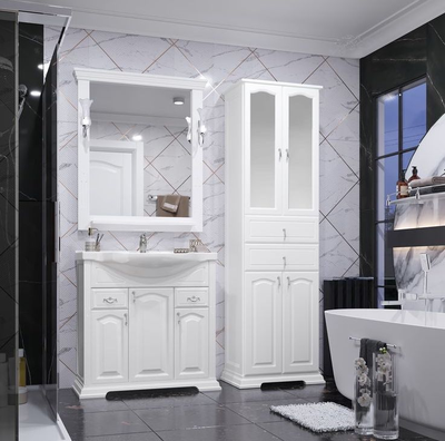 Мебель для ванной Opadiris Риспекто 85 белый матовый