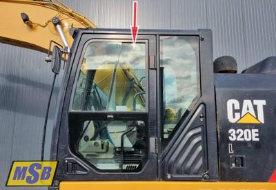 Стекло дверное на Cat 320DL, Cat 324DL, Cat 325DL, Cat 329DL, Cat 336DL, Cat 320EL, Cat 324EL