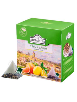 Чай Ahmad Tea Citrus Sorbet зеленый цитрусовый 20 пакетиков