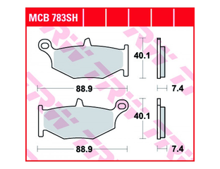 TRW MCB591SH Sinter Street Kit pastiglie freno per Suzuki