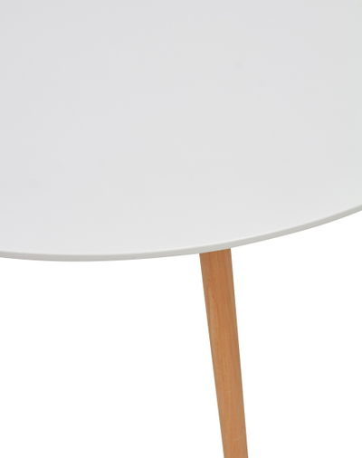Стол SNOWDROP D100 белый/массив бука  М-City