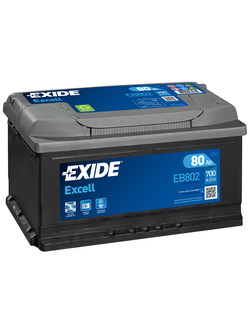АККУМУЛЯТОР АВТОМОБИЛЬНЫЙ EXIDE EXCELL EB802 R+ 80Ah 700А (En)