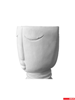 Кашпо "ПОЦЕЛУЙ МАЛЫЙ", цв. белый, Н=8см, гипс (6шт.)