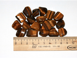 Тигровый глаз, галтовка в ассортименте, ЮАР (15-20 мм, 3-4 г) №8042