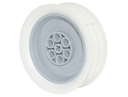 Wheel 62.3mm D. x 20.3mm Motorcycle with Molded White Wall Outer Rim Pattern, Light Bluish Gray (84772pb01 / 6375447)