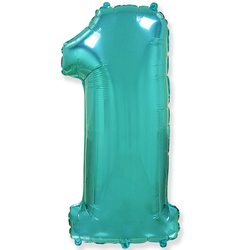 Воздушный шар фольгированный "ЦИФРА 1. ТИФФАНИ"