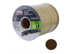 Уплотнитель для окон/дверей Титан D100 корич. [38117]