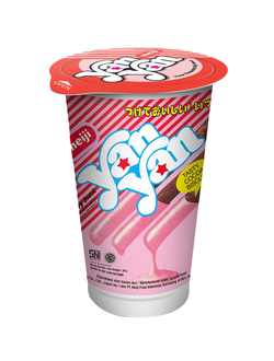 Печенье Meiji Yan Yan Mini с клубничным кремом 30 гр (10)*8 стакан