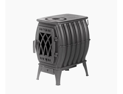 Печь отопительно-варочная «Бахта» черная до 180 м3