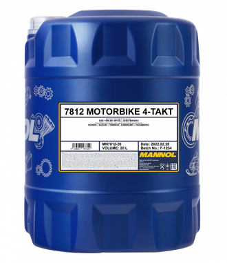 Моторное масло MANNOL 4-Takt Motorbike 10W-40 MN7812-20 20l (Синтетическое)