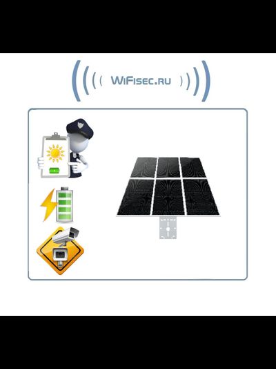 DE/VN-120W60A Солнечная панель с аккумуляторами для питания электронных устройств напряжением 12В до 5А и обеспечения автономной работы в уличных условиях, 60А/ч (до 15 дней авт. работы)