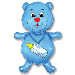 Воздушный шар фольгированный "Медвежонок мальчик"  (Испания) 94 см.