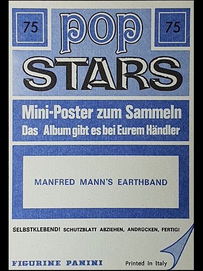 Manfred Mann's Earthband Original Music Card Archive