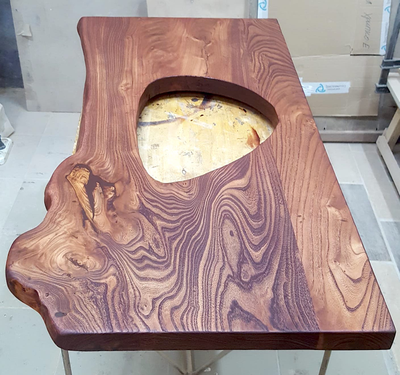 столешница под раковину, столешница под раковину из дерева, стол река под раковину, стол для раковин