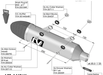 Глушитель LeoVince X3 Evo 14436X