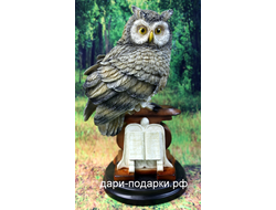 СОВА на колонне с рукописью - символ мудрости и знаний   35*19см   2кг   полистоун Россия 2447//086094