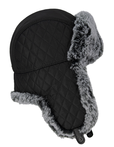 Шапка-ушанка BRODEKS Extreme KM109, черная