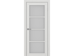 Межкомнатная дверь "Турин-540" ясень серебристый (стекло сатинато)