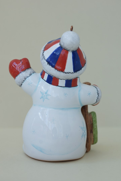 Снеговик с санками