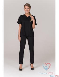 БЛУЗА МЕДИЦИНСКАЯ DR.SUPER "Sky" чёрная