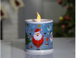 Свеча светодиодная "Дед Мороз" 7.5 × 10 × 7.5 см