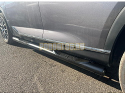 Пороги труба с проступью с покрытием "раптор" Папа Тюнинг d76 для GAC GS8 2023-