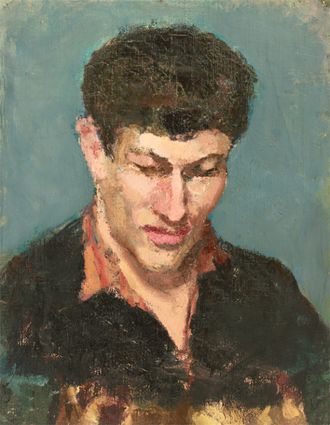 Сосновская А.Е. Портрет студента. х.м. 44Х34 1960-е (63)