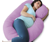 Подушка обнимашка для сна Рогалик 340 см с двойным наполнителем искусственный пух/шарики  с наволочкой на молнии хлопок 100% цвет Розовые звезды