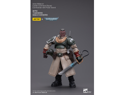 Командир Кадианской Гвардии (Warhammer 40k) - КОЛЛЕКЦИОННАЯ ФИГУРКА 1/18 Astra Militarum Cadian Command Squad Commander with Power Sword (JT7905) - JOYTOY