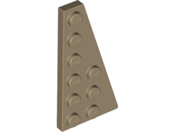 Wedge, Plate 6 x 3 Right, Dark Tan (54383 / 6002849)