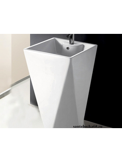 Раковина напольная квадратная под конус моноблок MELANA MLN-B156 (7001) 475Х475Х830