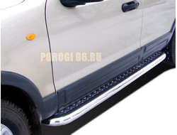 Пороги с накладным листом	d76 для Ford Explorer 3 (2002-2006)