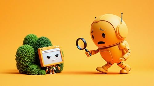 Сайт с плохим SEO прячется от поисковика